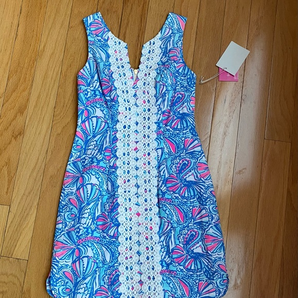 Lilly Pulitzer My Fans Blue Pink Dress 20th Anniversary Target - Picture 2 of 10